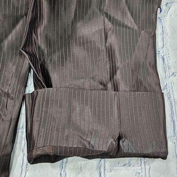 Carlo Pignatelli MENS SIZE US 38X27 Brown Shiny Dress Pants Wool Blend ITALY - Picture 8 of 14